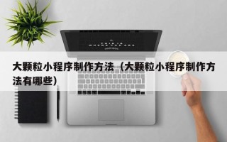 高安大颗粒小程序制作方法（大颗粒小程序制作方法有哪些）